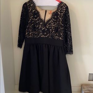 Black dress with lace bodice